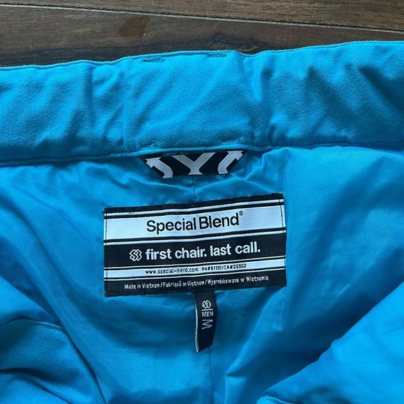 Special Blend Strike Insulated Snowboard Pants in Turquoise - Picture 6 of 7